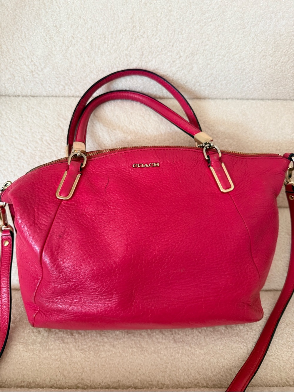 Coach Madison Kelsey Satchel - Pebbled Leather